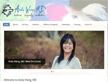 Tablet Screenshot of anitawangmd.com